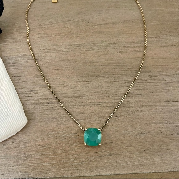Kate Spade Blue Green New York Cause A Stir Stone Pendant Necklace - Picture 5 of 5